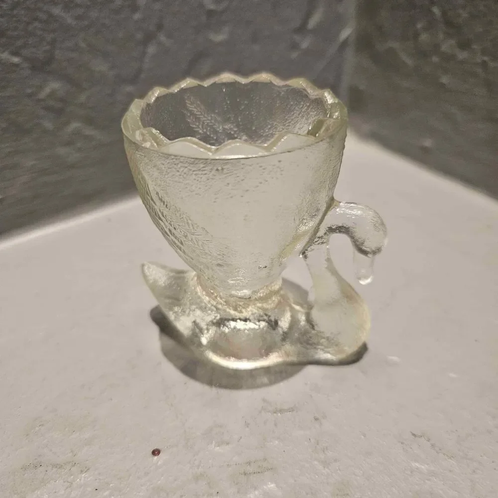 3 Glass Footed Egg Cups Egg Coddler Breakfast Soft Boiled Eggs